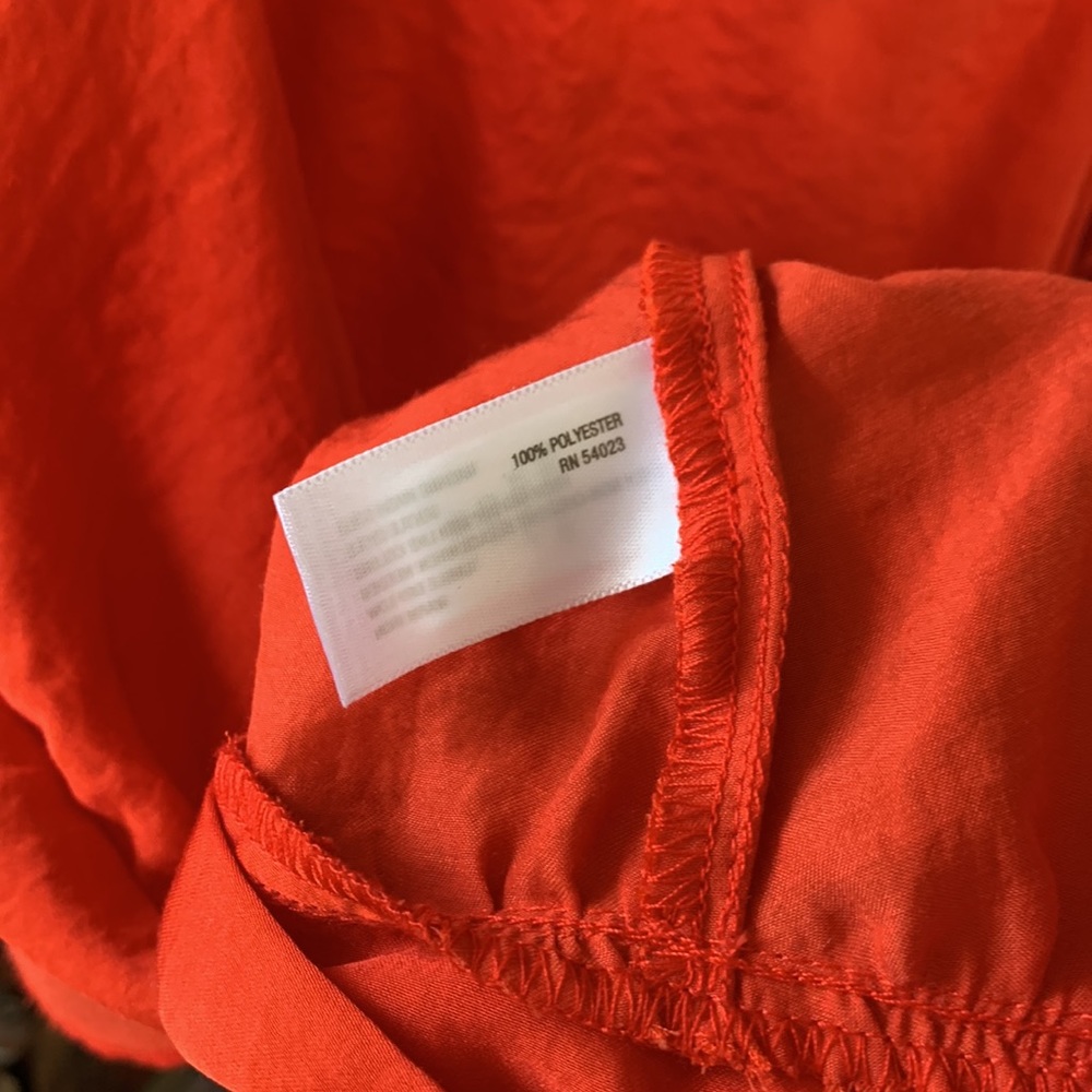 NWT Old Navy Red Silky Ruffle Side-Tie Tank Blouse Blouson Spaghetti Strap Top - Picture 7 of 8